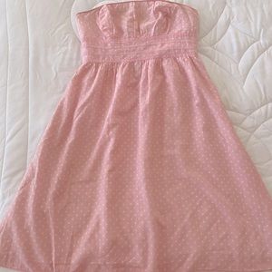 Lilly Pulitzer Pink/White PolkaDot Strapless Dress